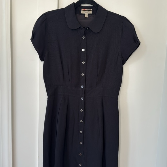 Burberry Black Button Front Dress Size 6 - Picture 1 of 10